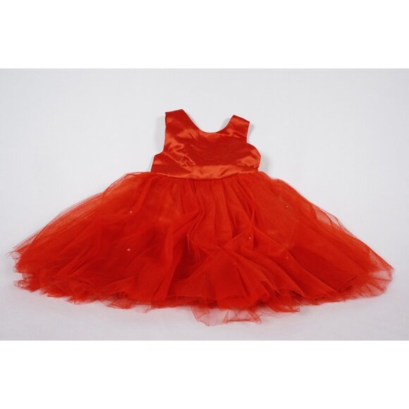 Red Satin Ball Gown Christmas Dress with Bowknot Baby 18-24 Months/80 - Picture 3 of 10